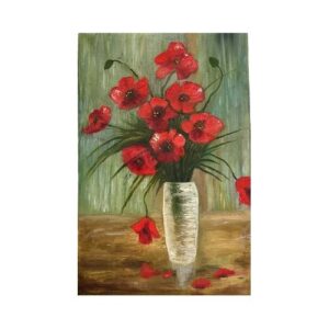 Картина на холсте маслом «Маки в вазе»