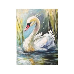Картина на холсте маслом «Лебедь»