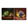 Диптих на холсте маслом «Натюрморт с фруктами»