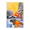 Картина на холсте маслом «Зимушка-зима»